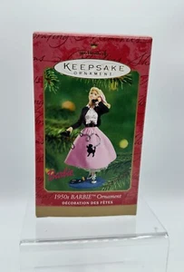 Hallmark Keepsake Ornament 1950s Barbie Talking on the Phone in Poodle Dress New - Picture 1 of 4