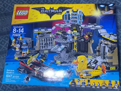 BATCAVE BREAK-IN LEGO  #70909 RETIRED 2016 BATMAN MOVIE BUILDING MISP NEW - Image 1 of 4