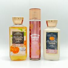 Bath & Body Works Marshmallow Pumpkin Latte Shower Gel, Mist & Lotion 3-Pc Set