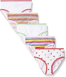 Trimfit 177744 Girls Kids Cotton Briefs 5-Pack Underwear Cupcake Size Medium