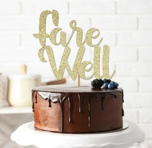 Fare Well Cake Topper Leaving Party Decoration Good Luck New Job Retirement - Picture 1 of 5