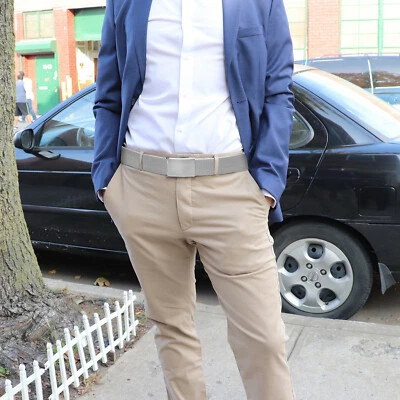 Cinturón de lona Falari tamaño ajustable corte a medida cinturón de golf hebilla superior abatible Foto 1 de 4