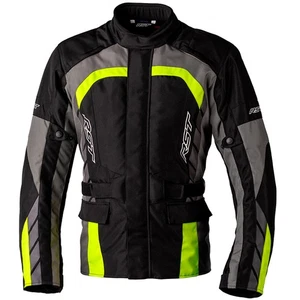 RST Alpha 5 CE Textile Jacket Motorbike Motorcycle Waterproof Black Fluo Yellow - Picture 1 of 2