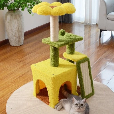 Cat Tree Scratch Post Pet Supplies for Indoor Furniture Protector Activity - Image 1 of 4