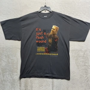Monty Python And The Holy Grail Just A Flesh Wound Shirt XXL Black Vintage 2001 - Picture 1 of 15