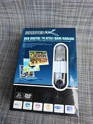 Sabrent USB Digital TV Tuner ATSC/QAM/ANALOG Remote Control Supports HDTV - Image 1 of 2