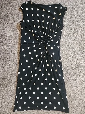 Lauren Ralph Lauren Dress  Womens Size 16 Black/white Polka Dot - Image 1 of 4