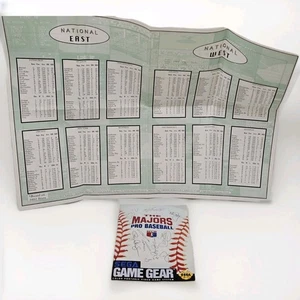 OFFIZIELLES The Majors Pro Baseball (Sega Game Gear) NUR HANDBUCH & DIENSTPLAN POSTER - Bild 1 von 5