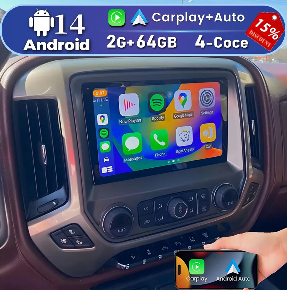 64G 10'' Android14 For Chevrolet Silverado 2013-2019 Car Stereo Radio GPS Navi - Image 1 of 4