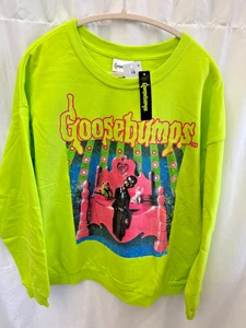 Goosebumps Sweatshirt Mens 1X Slappy Night Horror Crewneck RL Stine NWT 90s XL - Picture 1 of 6