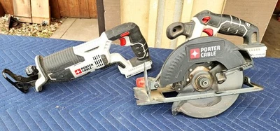 Porter Cable 6 1/4 inch Saw and Reciprocating Saw - NO BATTERY or CHARGER - Image 1 of 4