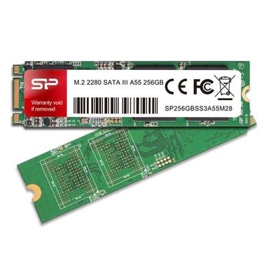 Silicon Power SSD M.2 2280 3D TLC NAND 256GB SATA III 6Gbps 3 Year Warranty A55 - Image 1 of 4