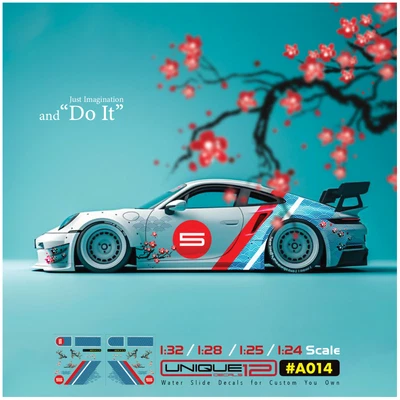 SAKURA ART Racing Water Slide Decal 1:32-:28-:25-:24 RC Model Dicast Hot # A014 - Image 1 of 4