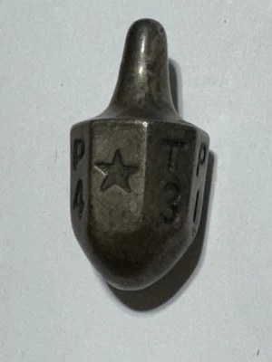 Juego de plata esterlina vintage Put & Take Teetotum Dreidel giratorio 8 caras Foto 1 de 4