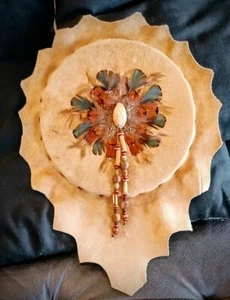INDISCHE KUNST - TRAUMFÄNGER - SKULPTUR - PFEILSPITZE - WANDHÄNGUNG - Bild 1 von 4