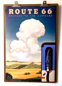 Stunning Travel Poster/ Route 66 — Chicago To Los Angeles / 24" x 36" / 1997 - Picture 1 of 6