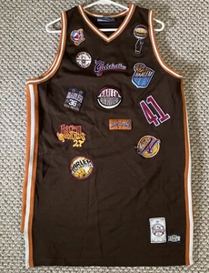 Harlem Globetrotters Basketball  Brown Jersey Large Platinum Fubu Limited - Picture 1 of 11