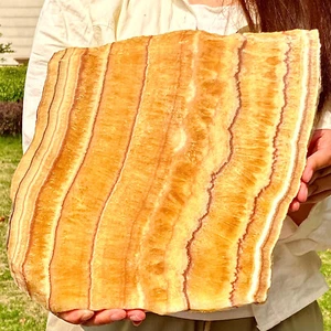 4.96LB Natural Amarillo Calcita Escamas Mineral Pulido Cristal Terapia Energética - Imagen 1 de 12
