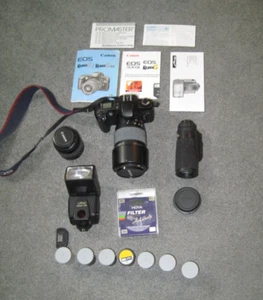 Cannon EOS Rebel G 35mm Film Camera W/Canon Zoom Lens & ACCESSARIES SEE PICTURE - Picture 1 of 9