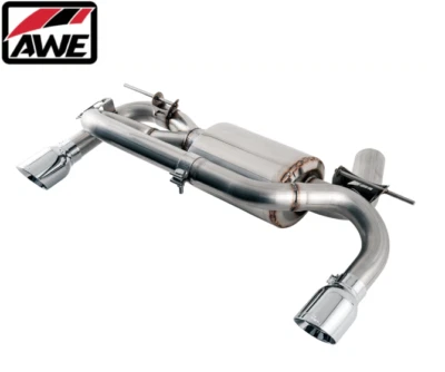 AWE Touring Axle-Back Exhaust w/ 4” Chrome Tips For 16–20 BMW 340i/440i 3.0L - Image 1 of 4