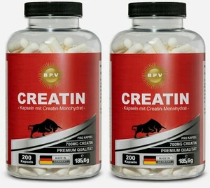 Creatin 400 Kapseln - Hochdosiert 4640mg - Kreatin Monohydrat - Made in Germany - Picture 1 of 7