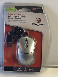 Targus PAUM01U Retractable Ultra-Portable Notebook Mouse BRAND NEW SEALED PACK
