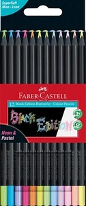 Faber-Castell 116410 - Buntstifte Black Edition, Neon + Pastell Farben, 12er Etu - Bild 1 von 7