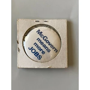De colección McGovern significa más trabajos Metal Pinback Botón Publicidad Promoción - Imagen 1 de 4