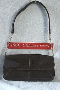 LIZ CLAIBORNE Shoulder Bag Purse Deep Burgundy Croc Embossed Roomy * VG - Picture 1 of 8