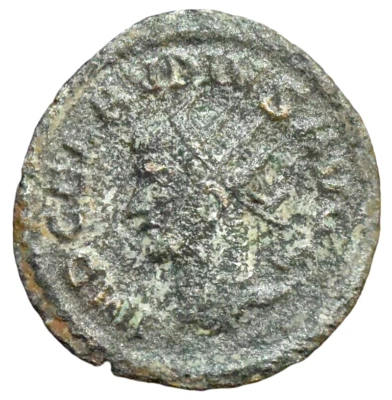 CLAUDIUS II GOTHICUS ROMAN SILVERED COIN - VERY FINE CONDITION - AE 20mm 4 GRAMS - Image 1 of 2