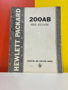 HP 200AB001-7/6-59 200AB/ABR Audio Oscillator Operating & Service Manual - Picture 1 of 2