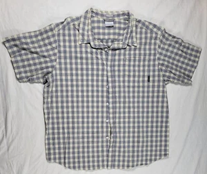 Columbia Shirt Men's 3X Button Down Plaid Pastel Pocket Outdoor Farmer Fishing - Picture 1 of 11