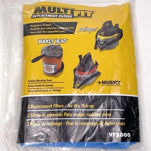 MultiFit VF2000 3 Replacement Filters - Dry Pick Up Husky, Stinger, Bucket Head - Picture 1 of 7