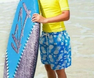 UZZI Hawaiian Pineapple Boys Swimsuit Swim Shorts Swim Trunks Swimwear MSRP $30 - Picture 1 of 9