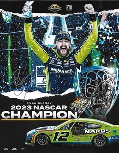 2023 Ryan Blaney Phoenix NASCAR Champion Menards Signed Auto 8x10 Photo COA #2 - Picture 1 of 1