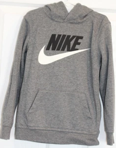 *BOYS SIZE 7 NIKE GRAY HOODED SWEATSHIRT--EXCELLENT 4-30-5 - Picture 1 of 4