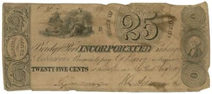 1837 Bridge Port Incorporated Connecticut CT 25c No.89 (L1975) - Picture 1 of 2