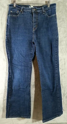 Pantalones de mezclilla Levis 512 para mujer 12 cortos azules perfectamente adelgazantes corte bota lavado oscuro Foto 1 de 4