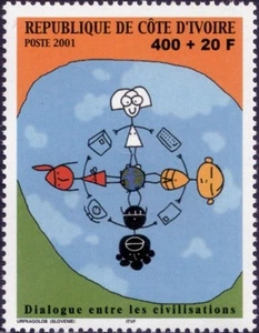 2001 Dialogue among civilizations - Ivory Coast - isolated stamp - Picture 1 of 1