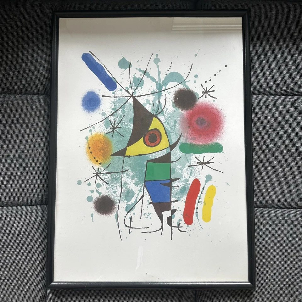 Joan Miró – „Le Chanteur, ou Le Poisson Chantant“ – Kunstdruck im Rahmen - Bild 1 von 1