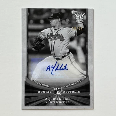 A.J. Minter 2018 Topps Big League Rookie Republic #RR-AM RC Braves Auto /25 - Image 1 of 3