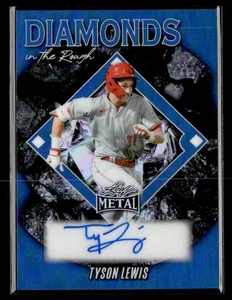 2025 Leaf Metal #DR-TL1 Tyson Lewis Diamond in the Rough Prismatic Blue - Picture 1 of 2
