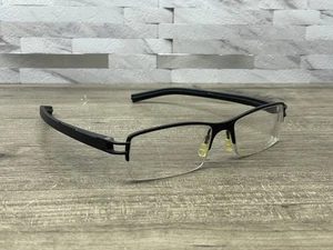 TAG HEUER TH 7621 001 Satin Black Half Rim EYEGLASSES Avant Garde Frames Only - Picture 1 of 18