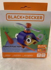 Black + Decker Constructor Helicopter Engineering Set DIY STEM Toy 14 Pcs Age 3+ - Picture 1 of 1