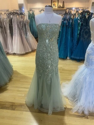 Vestido formal Camille La Vie para mujer talla 8 verde menta nuevo con etiquetas dama de honor graduación Foto 1 de 4