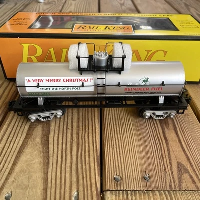 Rail King 0 and 0-27 Freight Cars Christmas Tank Car 30-7396  NOS - Image 1 of 4