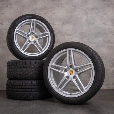 Porsche 911 Winterräder 19 Zoll 991 II Felgen 99136251000 99136256003 silber - Bild 1 von 4