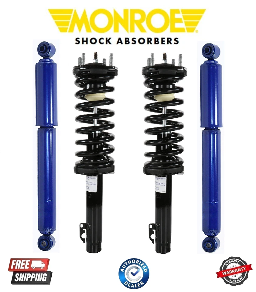 Комплектная передняя пружина катушки и задний амортизатор Monroe подходят для Jeep Commander 06–10 годов выпуска - Изображение 1 из 1