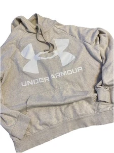 Under Armour Men’s Beige Hoodie Size XL Pullover Sweatshirt Good Condition - Picture 1 of 1
