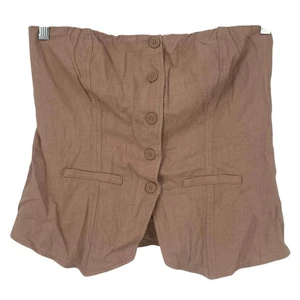NEU WILD FABLE trägerloses Button-Down Trägertop Stil Größe Medium hellbraun - Bild 1 von 3